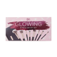 Glowing 8 Piece Brush Set + Makeup Clutch | DB Cosmetics