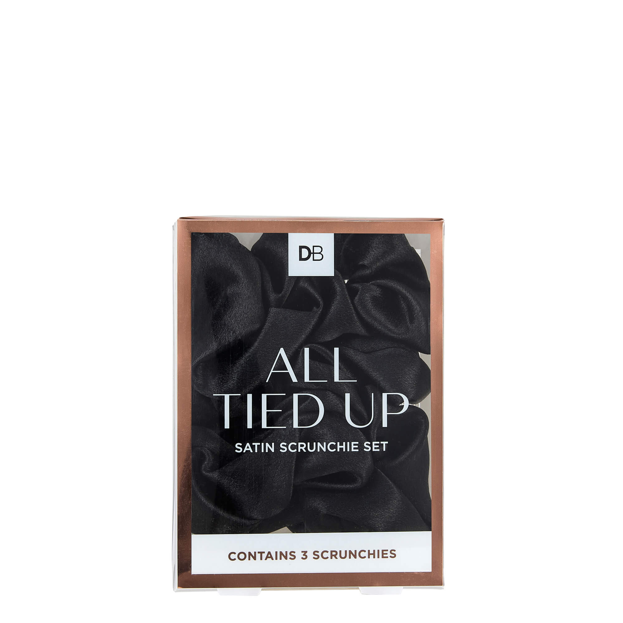 All Tied Up Scrunchie Set | Black Tie 01 | DB Cosmetics