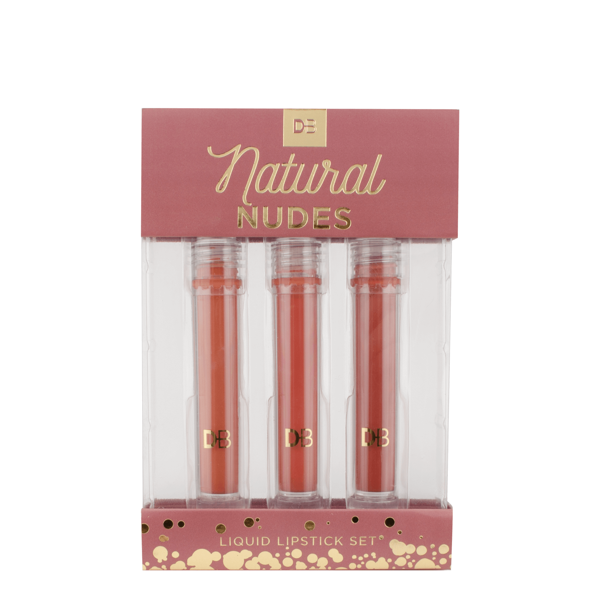 Natural Nudes Liquid Lipstick Set | DB Cosmetics | 01