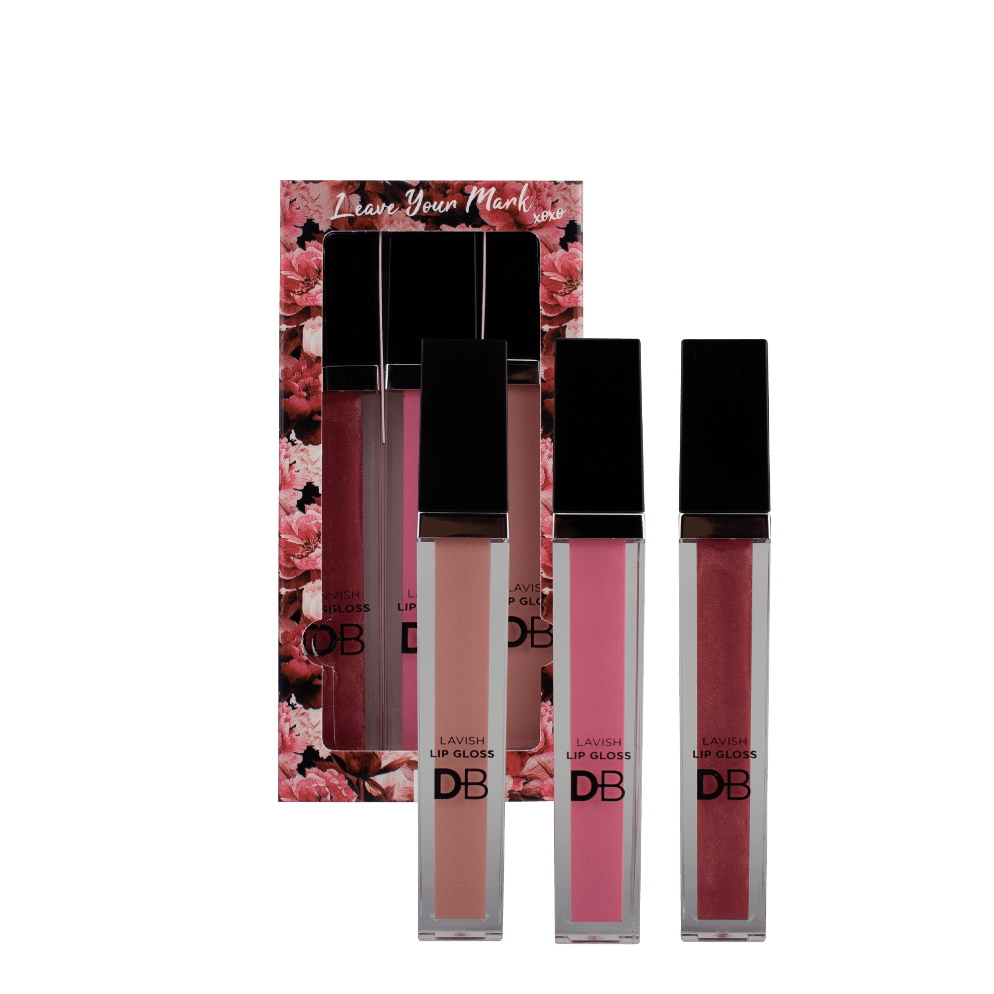 Leave Your Mark 3-Piece Lip Gloss Kit | DB Cosmetics | 01