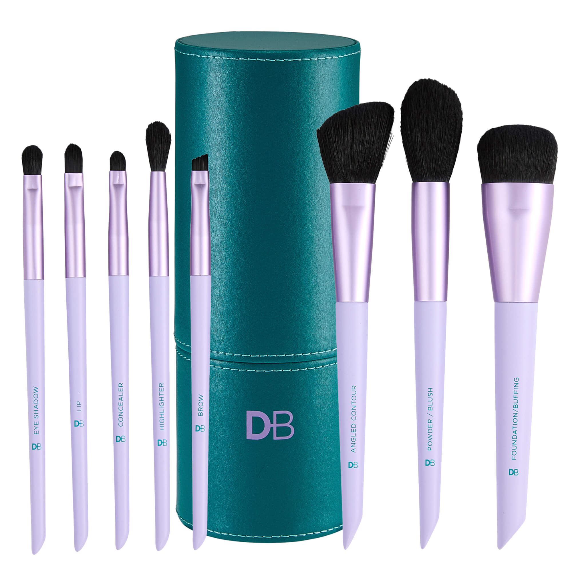 In Bloom 8 Piece Brush Set | Packaging and Brushes | DB Cosmetics