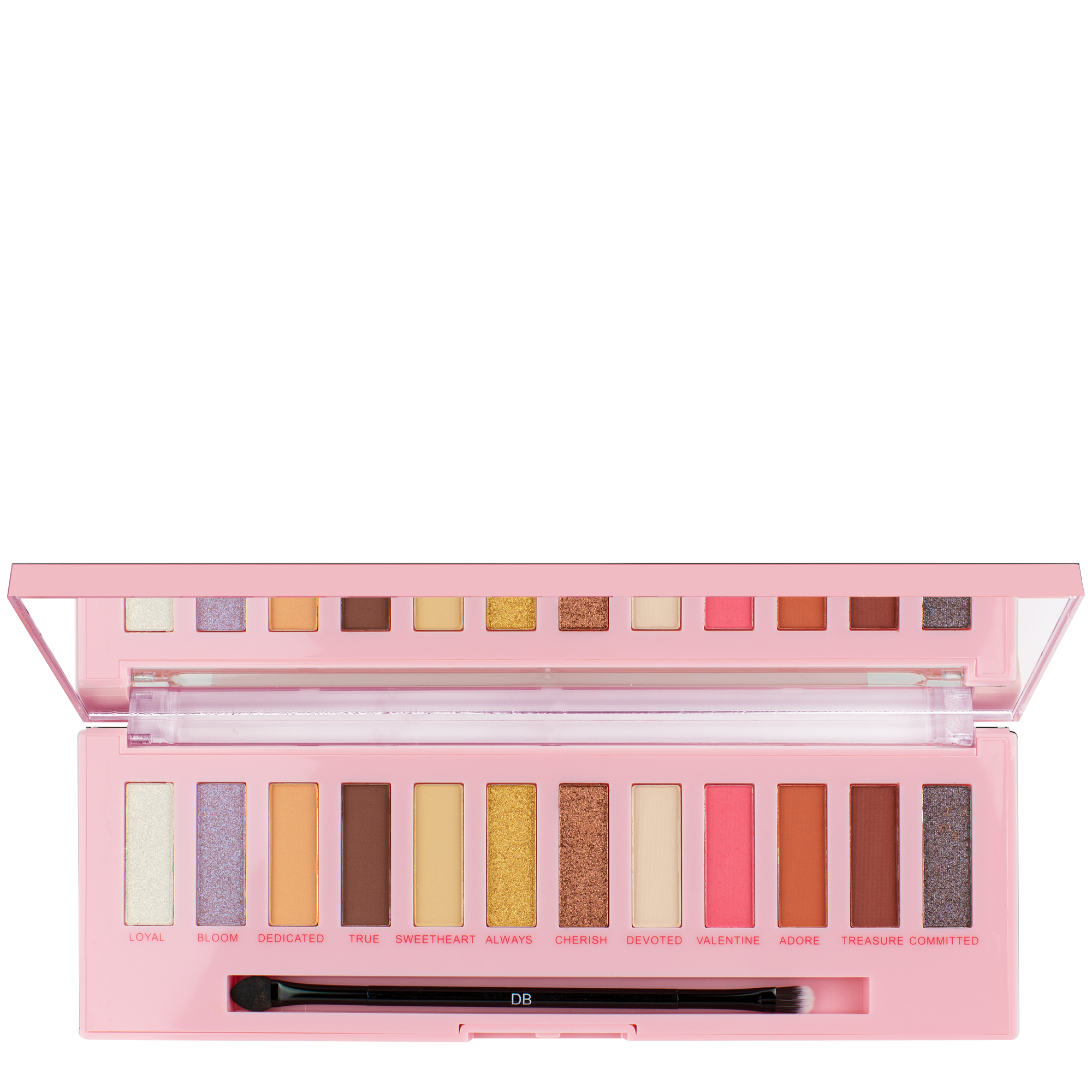 Rose Love 12 Shade Eyeshadow Palette | DB Cosmetics | Open