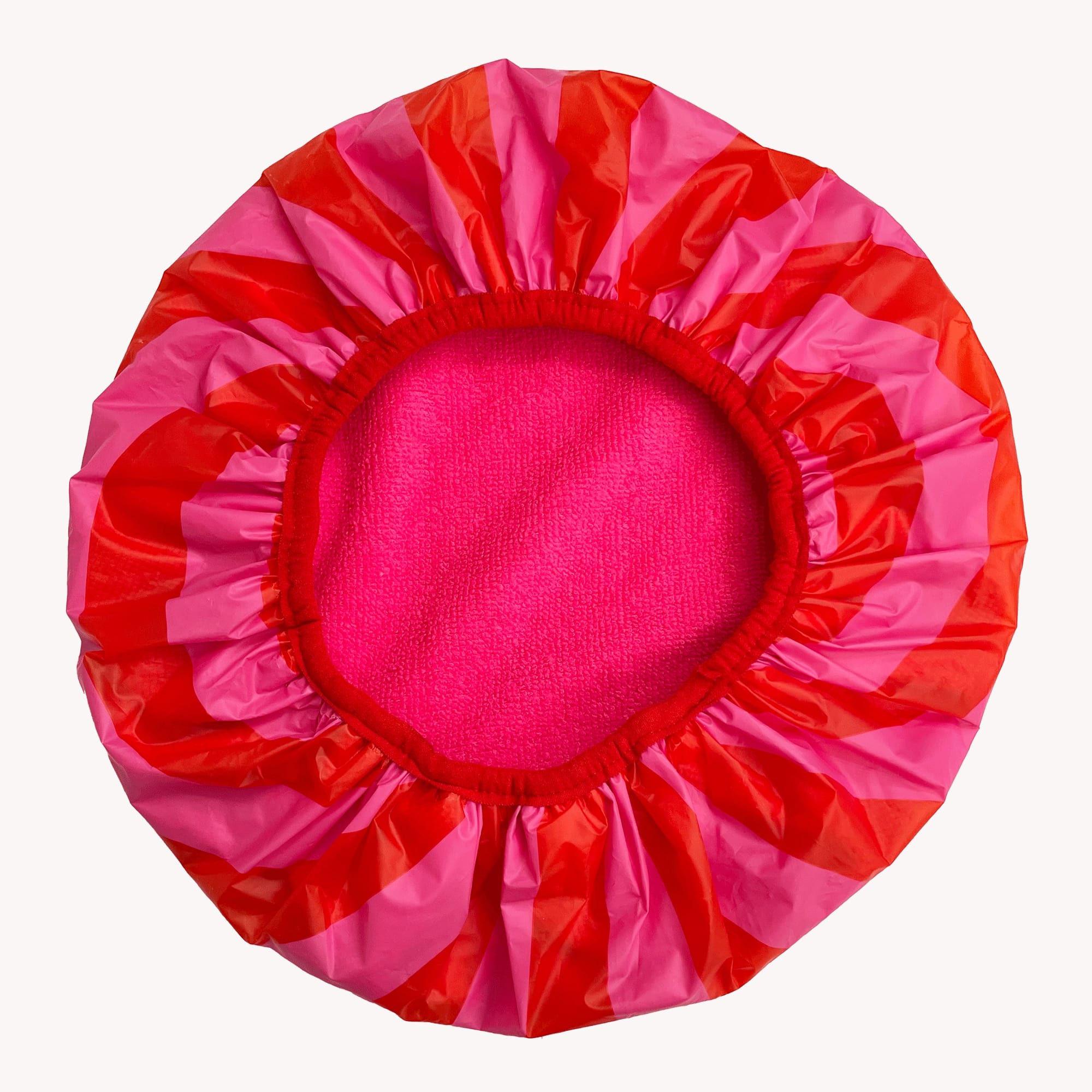 Smooth & Dry Deluxe Shower Cap | DB Cosmetics | Product - Red & Pink